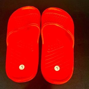 Red slippers size 1 kids